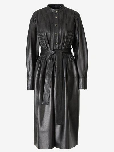 Proenza Schouler Belted Maxi Dress In Black