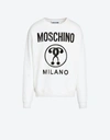 MOSCHINO COTTON SWEATSHIRT WITH DOUBLE QUESTION MARK PRINT