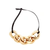 Jw Anderson J.w. Anderson Large Chain Strap Necklace In Black