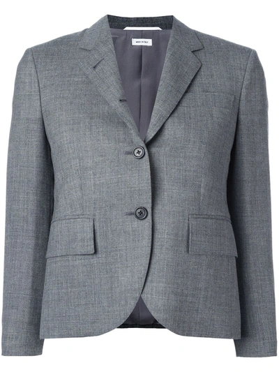 Thom Browne Classic Single Breasted Sport Coat In Medium Grey 2-ply Wool Fresco