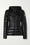 CANADA GOOSE HYBRIDGE LITE HOODED STRETCH JERSEY-TRIMMED QUILTED SHELL DOWN JACKET