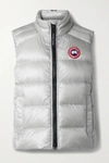 Canada Goose Cypress Quilted Recycled Ripstop Down Vest In Silver