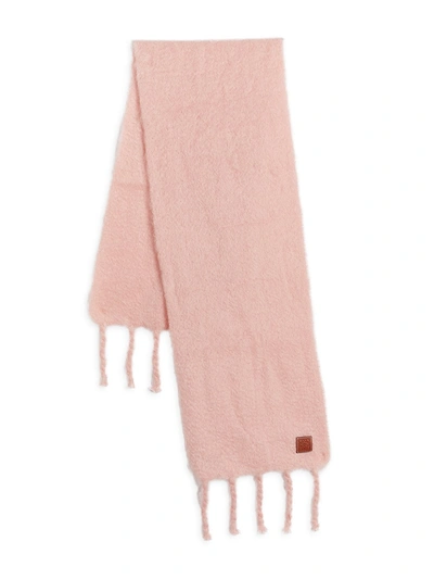 Loewe Wool & Mohair Scarf In Light Pink
