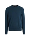 Ermenegildo Zegna Cotton & Cashmere Crewneck Sweater In Blue