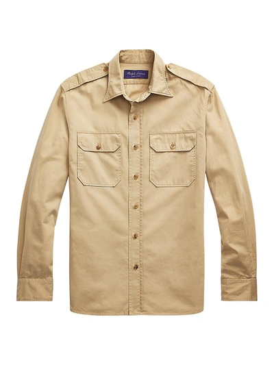 Ralph Lauren Raleigh Military Classic Shirt In Classic Tan