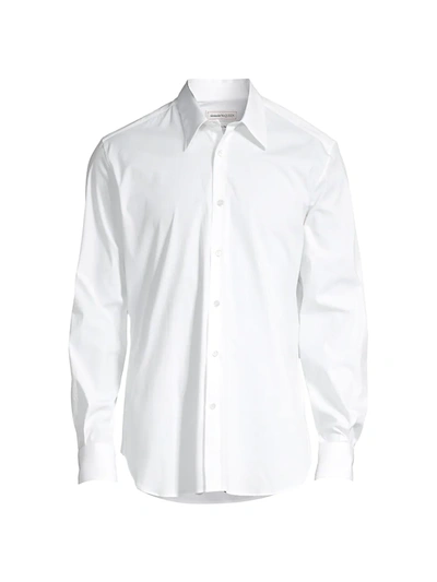 Alexander Mcqueen Long-sleeve Classic Button-down Shirt In White