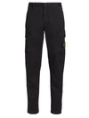 Stone Island Broken Twill Cotton Pants In Black