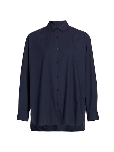 Nili Lotan Yorke Button Down Shirt In Dark Navy