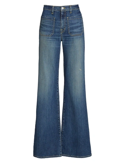 Nili Lotan Florence Patch Pocket Jeans In Classic Wash