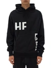 Helmut Lang Patchwork Logo-print Hoodie In Black