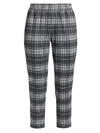 ALICE AND OLIVIA WOMEN'S BENNY TAPERED PLAID PANTS,400014852356