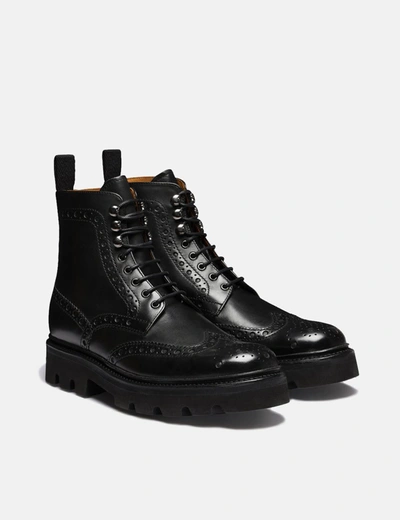 Grenson Black Fred Leather Boots