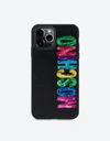 Moschino Black Painted Logo Iphone 12/12 Pro Case In Black