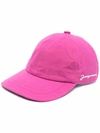 Jacquemus Logo-embroidered Cap In Purple