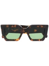 Off-white Catalina Square-frame Sunglasses In Red