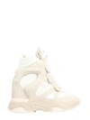 Isabel Marant High Balskee Leather Sneakers In White
