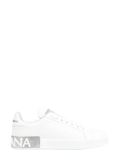 Dolce & Gabbana Portofino Sneakers In Bianco