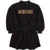MOSCHINO MOSCHINO BLACK GOLD LOGO SWEAT DRESS,HDV0B9-LCA23