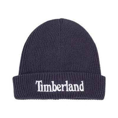 Timberland Kids' Logo Knitted Beanie Navy