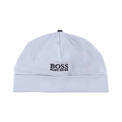 Hugo Boss Kids' Boss Logo Knotted Hat Beanie Blue 6 Months