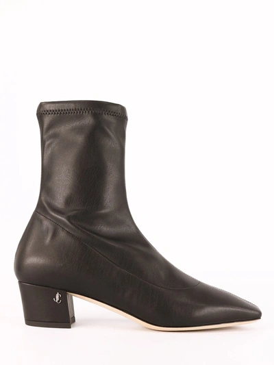 Jimmy Choo Ankle Boot Rose In Black Leather