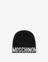 MOSCHINO WOOL BLEND HAT WITH LOGO.