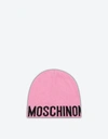 MOSCHINO WOOL BLEND HAT WITH LOGO.