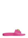 Versace Medusa-head Plaque Open-toe Slides In Fuchsia