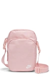 Nike Heritage Crossbody Bag In Pink Glaze/ Pink Glaze/ White
