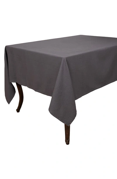 Kaf Home Rustic Washed Cotton Tablecloth In Drizzle