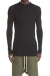 RICK OWENS RIB CASHMERE SWEATER,RU02A5638RIBWS