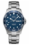 Mido Men's Swiss Automatic Ocean Star Stainless Steel Bracelet Watch 43mm In Blue/silver