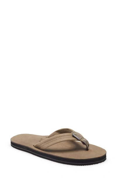 Rainbowr Luxury Flip Flop In Stone Grey