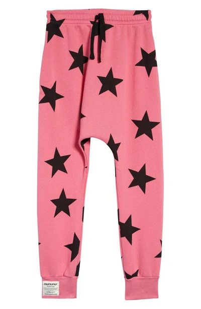 Nununu Little Boy's Star Print Jogging Pants In Hot Pink