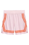 Nike Dri-fit Fly Crossover Big Kids' Training Shorts (extended Size) In Pink Foam,white