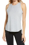 Nike Drifit One Luxe Tank In Particle Gry/heather/reflectiv