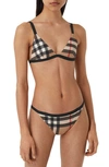 BURBERRY LOING CHECK TWO-PIECE SWIMSUIT,8039197