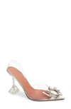 Amina Muaddi Begum Glass Slingback Pump In Pvc Transparent