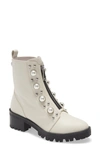 Karl Lagerfeld Payzlee Lug Sole Boot In Ecru