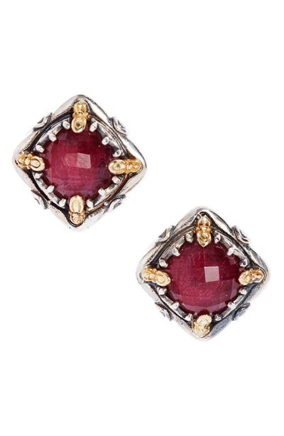 Konstantino Gen K Two-tone Doublet Earrings In Ruby