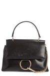 CHLOÉ SMALL FAYE LEATHER TOP HANDLE BAG,C21AS413F17