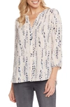 Nydj High/low Crepe Blouse In Quincy Fresco
