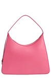Ambush Hobo Leather Shoulder Bag In Pink Silver