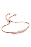 Monica Vinader Engravable Linear Friendship Chain Bracelet In Rose Gold