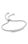 Monica Vinader Engravable Linear Friendship Chain Bracelet In Silver
