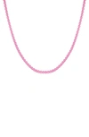 ADINAS JEWELS ENAMEL ROPE CHAIN NECKLACE,N60975-PNK-707