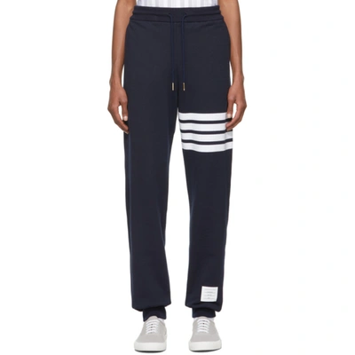 Thom Browne Classic Loopback 4-bar Sweatpants In Blue