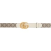 GUCCI BROWN GG SUPREME MARMONT BELT