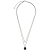 ALEXANDER MCQUEEN SILVER DOUBLE LAYER CHAIN NECKLACE