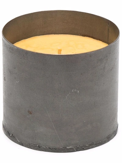 Parts Of Four Cylindrical Cinnamon Candle In Grey
